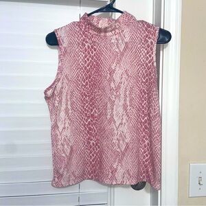 Pink Snake Print Olivia Rae Sleeveless Top